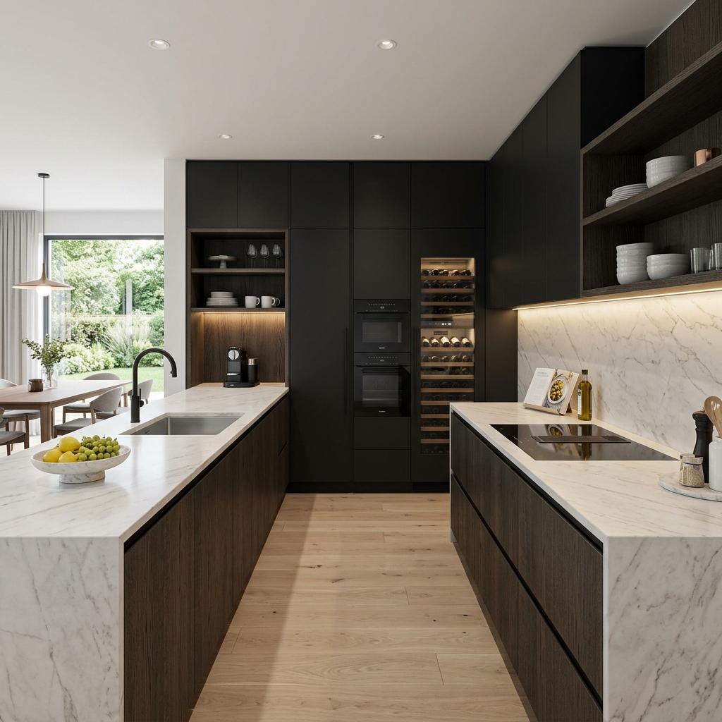 Premium Modular L-Shape Kitchen by Square Interio